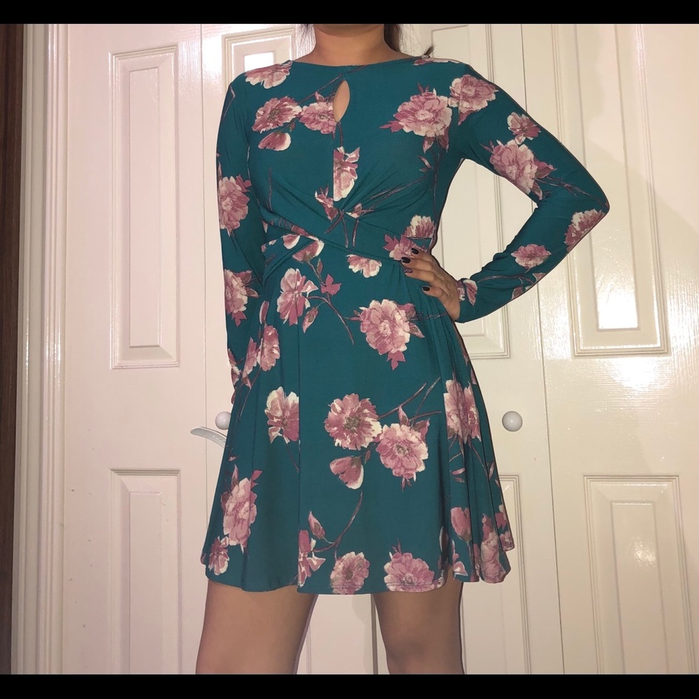 Long sleeve floral dress